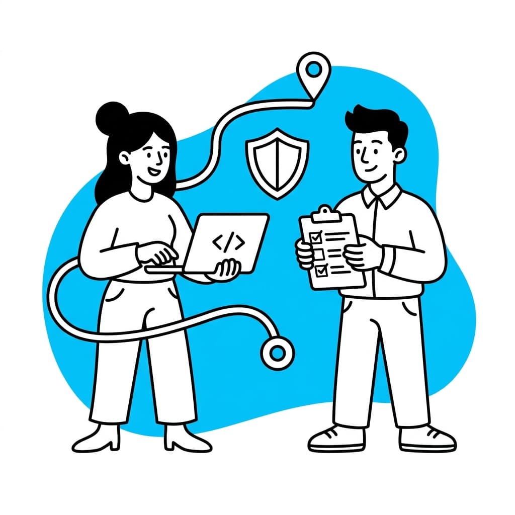 Riksho Technology and Safety Engineering Illustration
