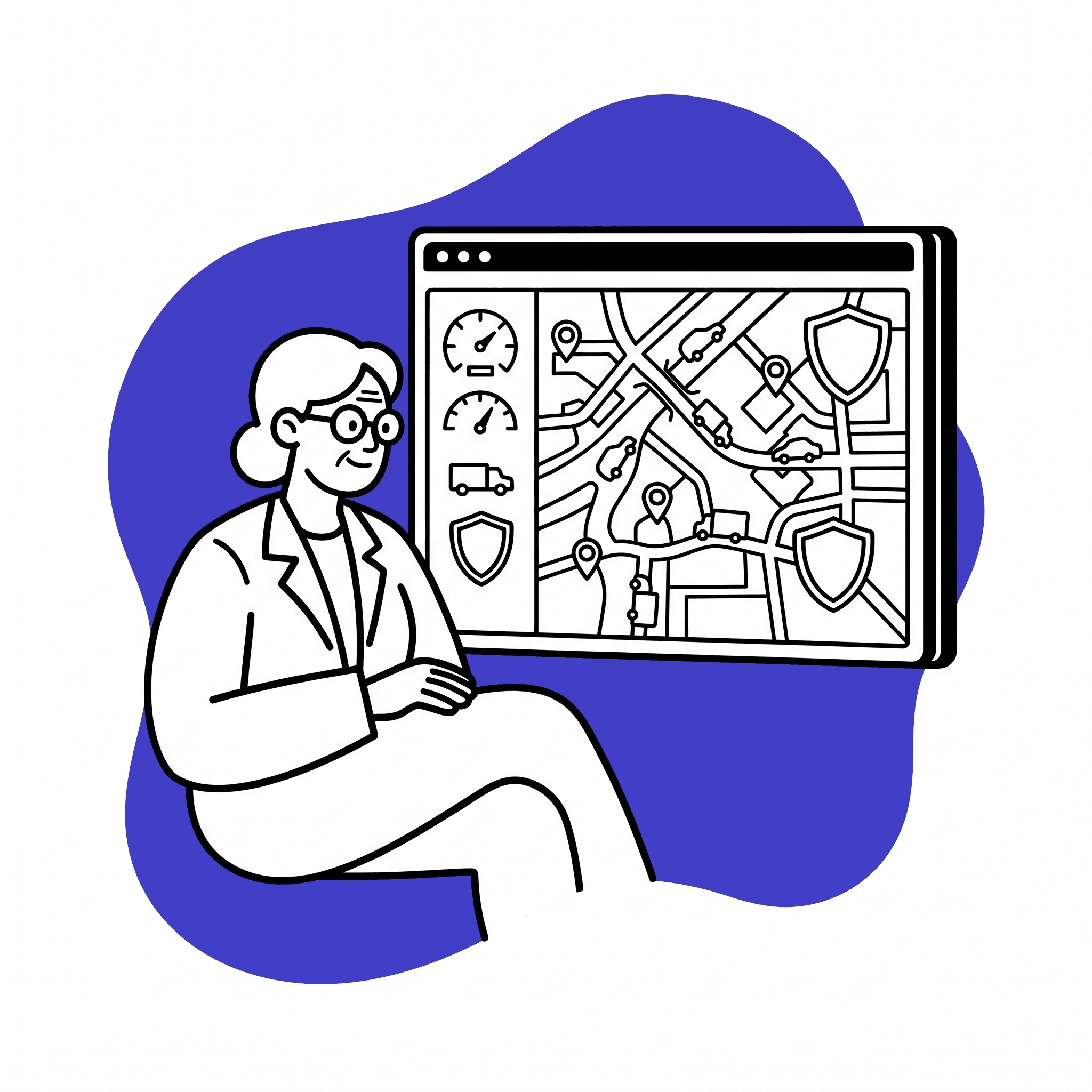 Commercial fleet telemetry and vehicle rostering dashboard